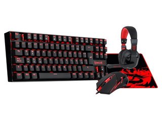 Kit Redragon K552-BB-SP Essentials (Teclado + Mouse + Pad +Auriculares)