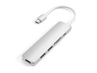 Hub Satechi adaptador multipuertos slim USB-C V2 (A00208)
