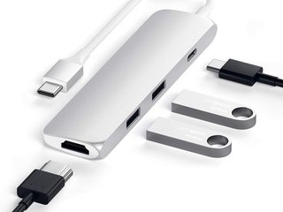 Hub Satechi Usb-c Slim 4k Mulitport 4 en 1 (A00195) Silver