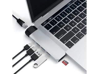 Hub Satechi Usb-c Pro con Ethernet 7 en 1 (A00429) Silver