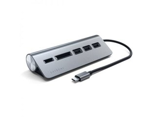 Hub Satechi USB-C a USB 3.0 x3  lector tarjetas (A00229)