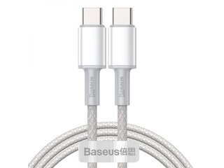 Cable Baseus USB-C a USB-C High Density Braided (A01083) 1m White