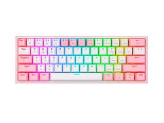 Teclado Gamer Redragon K616 Rgb Fizz Pro White/Pink Ingles