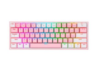 Teclado Gamer Redragon K616 Rgb Fizz Pro Pink/White Ingles