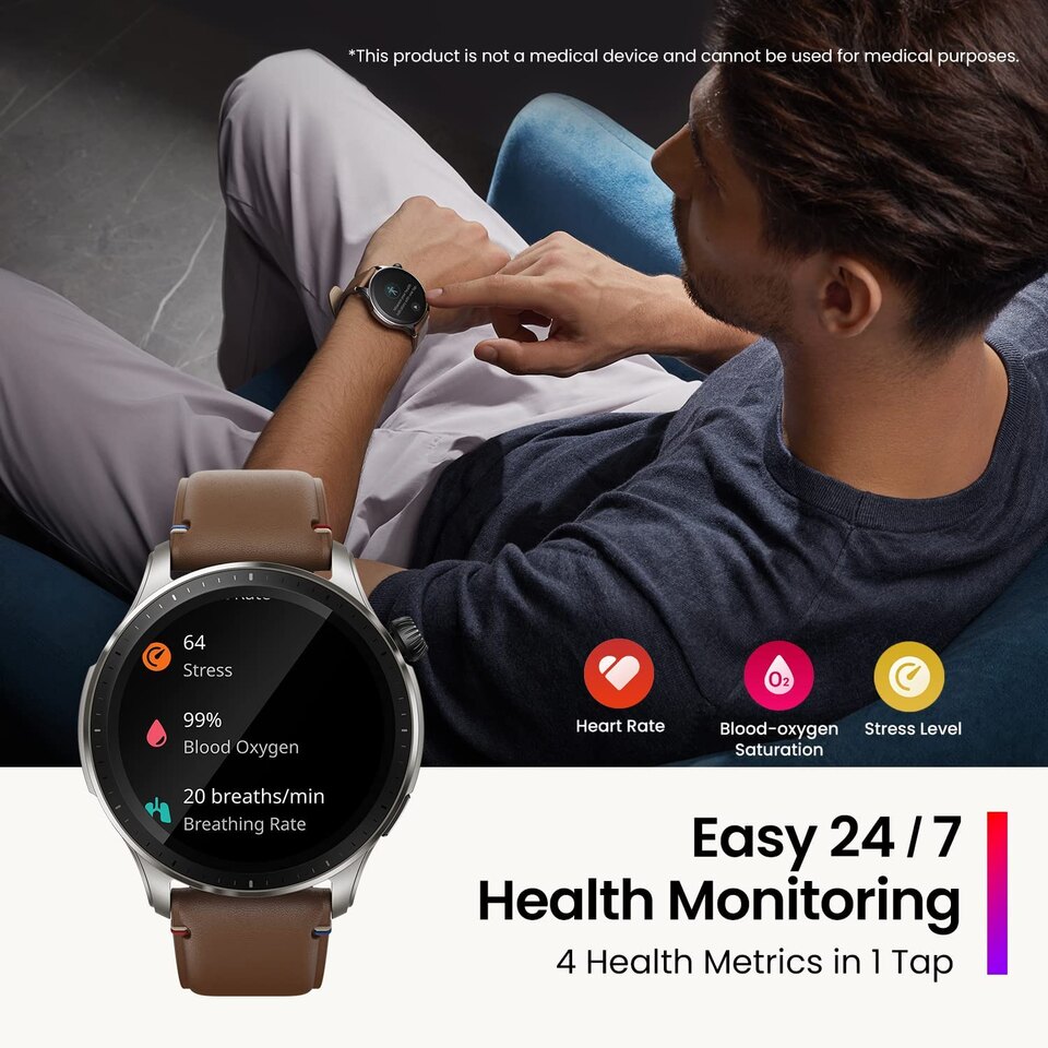 Smartwatch  Amazfit GTR Mini, 20 mm, BioTracker 3.0™, GPS, Bluetooth,  AMOLED, Batería 14 días, Midnight Black