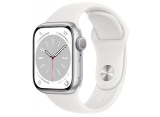 Apple Watch Series 8 41mm (MP6L3LL/A) Silver Aluminum Sport Band S/M
