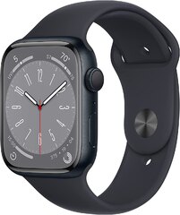 Apple Watch Series 8 45mm (MNUL3LL/A) Midnight Aluminum Sport Band M/L