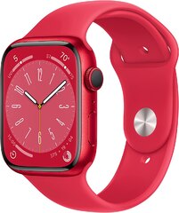 Apple Watch Series 8 45mm (MNUU3LL/A) Red Aluminum Sport Band M/L