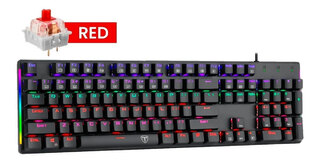 Teclado Gamer T-Dagger T-TGK310-RD Naxos Rainbow Red switch