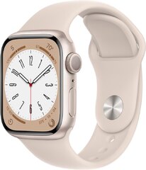 Apple Watch Series 8 41mm (MNU93LL/A) Starlight Aluminum Sport Band S/M
