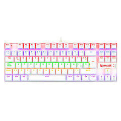 Teclado Gamer Redragon K552W-KR Kumara 2 Rainbow White Switch Red