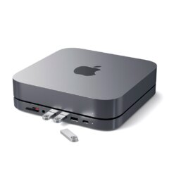 Hub Satechi Stand para Mac Mini (A00617) Space (USB-A / USB-C / Jack 3.5 /SD)