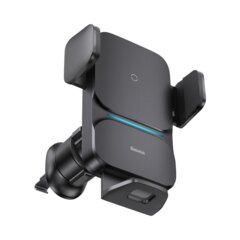 Soporte Baseus Auto Celular Con Carga Inalámbrica Electrico Ventilacion (A01149)