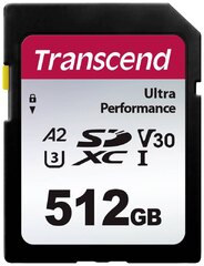 Memoria SD Transcend 512gb UHS-I U3 A2 Ultra Performance Clase 10 (TS512GSDC340S)