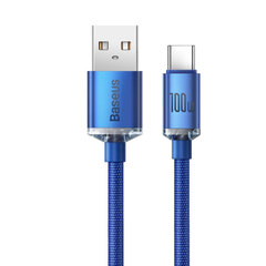 Cable Baseus Crystal Shine USB-A a USB-C 100w Blue (A01206) 1.2m