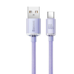 Cable Baseus Crystal Shine USB-A a USB-C 100w Purple (A01207) 1.2m