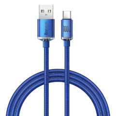Cable Baseus Crystal Shine USB-A a USB-C 100w Blue (A01209) 2m
