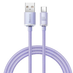 Cable Baseus Crystal Shine USB-A a USB-C 100w Purple (A01210) 2m