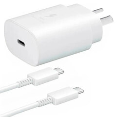 Samsung Cargador Travel Adapter de 25W Usb-C White (EP-TA800XWEGAR) con cable