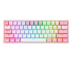 Teclado Gamer Redragon K616 Rgb Fizz Pro White/Pink Español