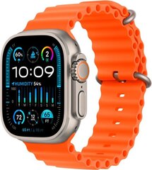 Apple Watch Ultra 2 (GPS + Cellular) 49mm Titanium Case with Orange Ocean Band (MREH3LL/A)