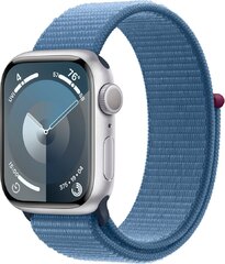 Apple Watch Series 9 41mm (MR923LL/A) Silver Aluminum Case with Blue Sport Loop