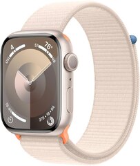 Apple Watch Series 9 45mm (MR983LL/A) Starlight Aluminum Case with Starlight Sport Loop