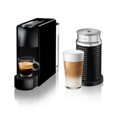 Cafetera Nespresso Essenza Mini Rectangular C30 Black Automatica + Aeroccino (A3KC30-AR-BKNE2) + 20 Capsulas