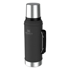 Termo Stanley Clasico 950 Ml Con Manija Y Tapon Cebador Negro (10-10148-002)