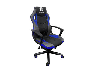 Silla Gamer JD 615 Azul y Negra Regulable Cuero Sintetico