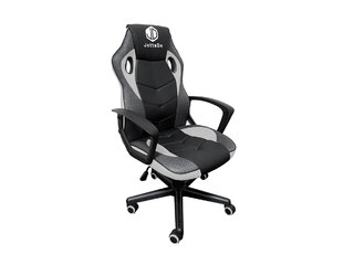 Silla Gamer JD 615 Gris y Negra Regulable Cuero Sintetico