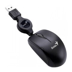 Mouse Retractil Genius Micro Traveler V2 Black USB