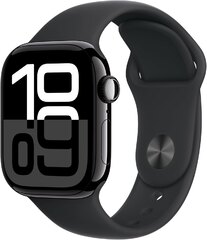 Apple Watch Series 10 42mm (MWWE3LW/A) Aluminum Case with Black Sport Band Jet Black (2024) S/M