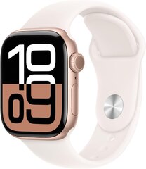 Apple Watch Series 10 42mm (MWWJ3LW/A) Aluminum Case with Light Blush Sport Band Rose Gold (2024) M/L