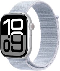 Apple Watch Series 10 46mm (MWWN3LW/A) Aluminum Case with Blue Cloud Sport Loop Silver (2024)