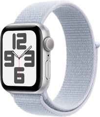 Apple Watch SE 2nd Gen 44mm Aluminum Case with Blue Cloud Sport Loop One Size Silver (2024) MXET3LL/A
