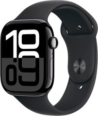 Apple Watch Series 10 46mm (MWWQ3LW/A) Aluminum Case with Black Sport Band Jet Black (2024) M/L