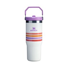 Botella Termica Stanley Classic Flip Straw Cream Lilac Stripe 887 Ml (10-09993-804)