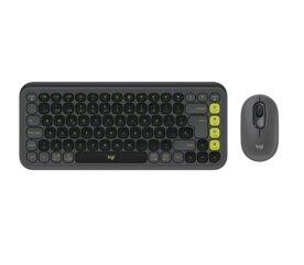 Teclado + Mouse Logitech Pop Icon Grafito + Verde (920-013052) Español