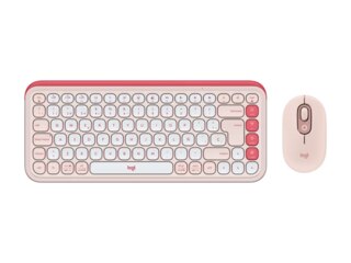 Teclado + Mouse Logitech Pop Icon Rosado + Blanco Crudo  (920-013053) Español