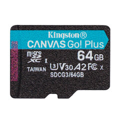 Micro SDXC Kingston Canvas Go Plus 64GB Clase 10 170MB/s (con Adaptador)