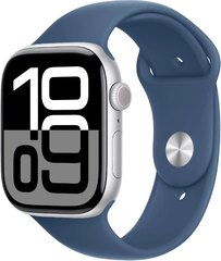 Apple Watch Series 10 42mm (MWWA3LW/A) Aluminum Case with Denim Sport Band Silver (2024) S/M