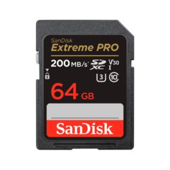 Memoria SD Sandisk 64gb Extreme Pro SDXC™ UHS-I U3 V30 200MB/s (SDSDXXU-064G-GN4IN)