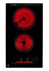Anafe Eléctrico Cuk By Gadnic AV200 2 Hornallas Empotrable Vitrocerámico 3200w Panel Touch Timer