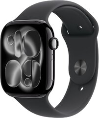 Apple Watch Series 11 46mm (MEQT4LW/A) Aluminum Case with Black Sport Band Jet Black (2025) M/L