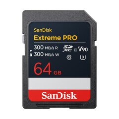 Memoria SD Sandisk 64gb Extreme Pro SDXC™ UHS-II U3 V90 300MB/s (SDSDXDM-064G-GN4IN)